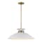 Nuvo Perkins 1-Light Medium Pendant - Matte White with Burnished Brass 60/7464 - alternate 4